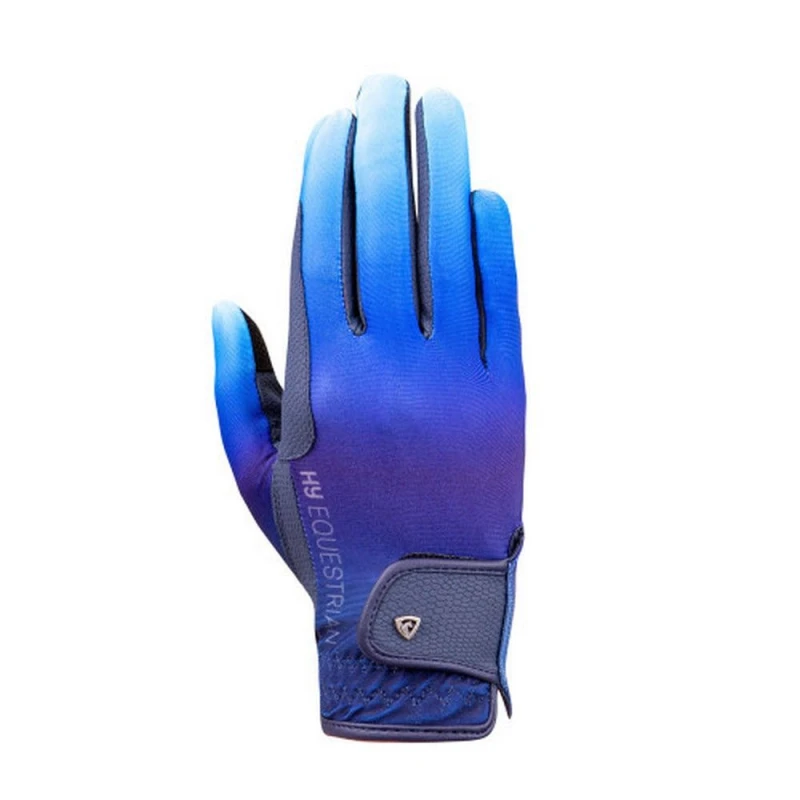 Image of Hy Ombre Riding Gloves in Navy Size: XS Navy Unisex XS