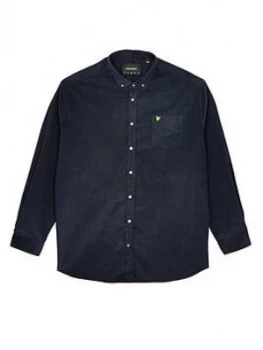 Image of Lyle & Scott Big and Tall Needle Cord Shirt - Navy