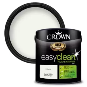 Image of Crown Easyclean 200 Milk White Matt Paint - 2.5L