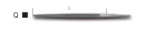 Image of Beta Tools 1718D10/Q Bastard Rough Cut Square File No Handle 250mm 017180141
