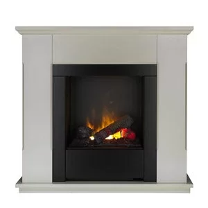 Image of Dimplex Burnham White Ivory effect Electric Fire suite