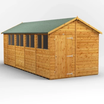 Image of 18x8 Power Apex Garden Shed - Brown