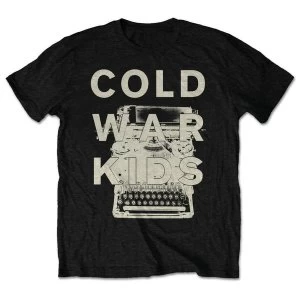 Image of Cold War Kids - Typewriter Unisex Medium T-Shirt - Black