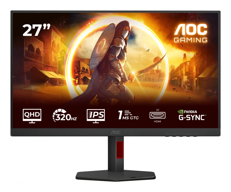 Image of AOC AOC G4 Q27G4SRU computer monitor 68.6cm (27") 2560 x 1440 pixels Quad HD LED Black, Red Q27G4SRU