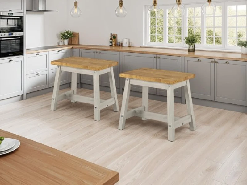 Image of Core Corona Grey Set of 2 Edge Small Dining Bench