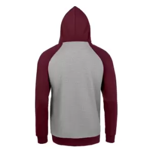 Image of SOLS Unisex Seattle Contrast Raglan Hoodie (XXL) (Red/French Navy)