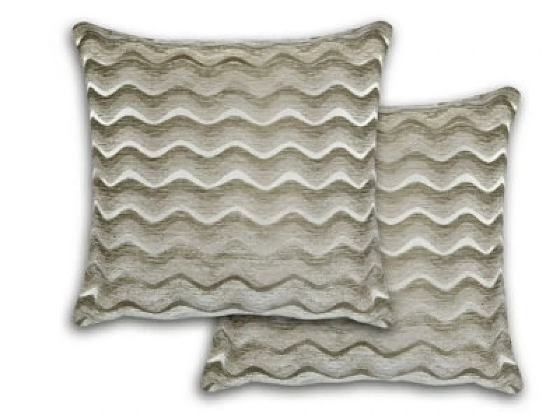 Image of Waves Cushion Cover In Silver Grey