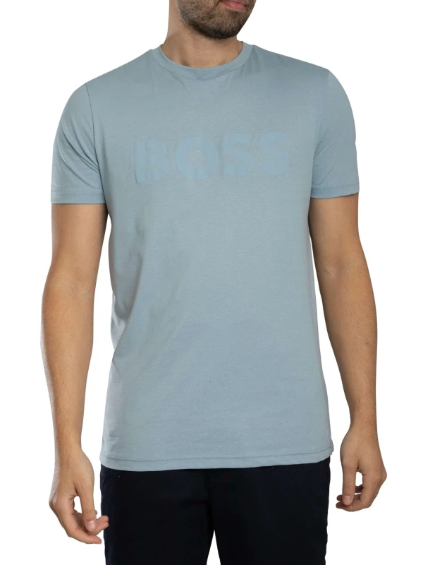 Image of Boss Thinking Brand T-Shirt Light/Pastel Blue L