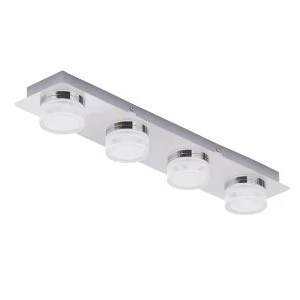 Image of Amalfi 4 light Bar LED Flush Chrome Ceiling light