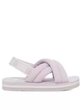 Image of UGG Everlee Logo Sandal, Purple, Size 13 Younger