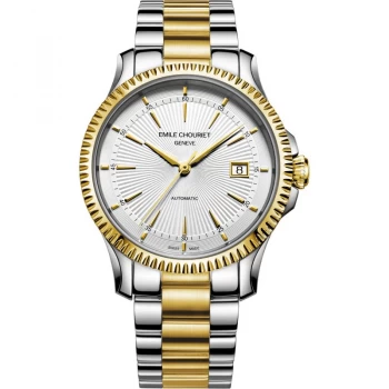 Image of Emile Chouriet White and Two Tone 'Soleos' Automatic Watch - 08.1155.g.6.0.28.0