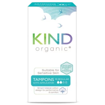 Image of Kind Organic Tampons & Applicator Regular - 16 Tampons