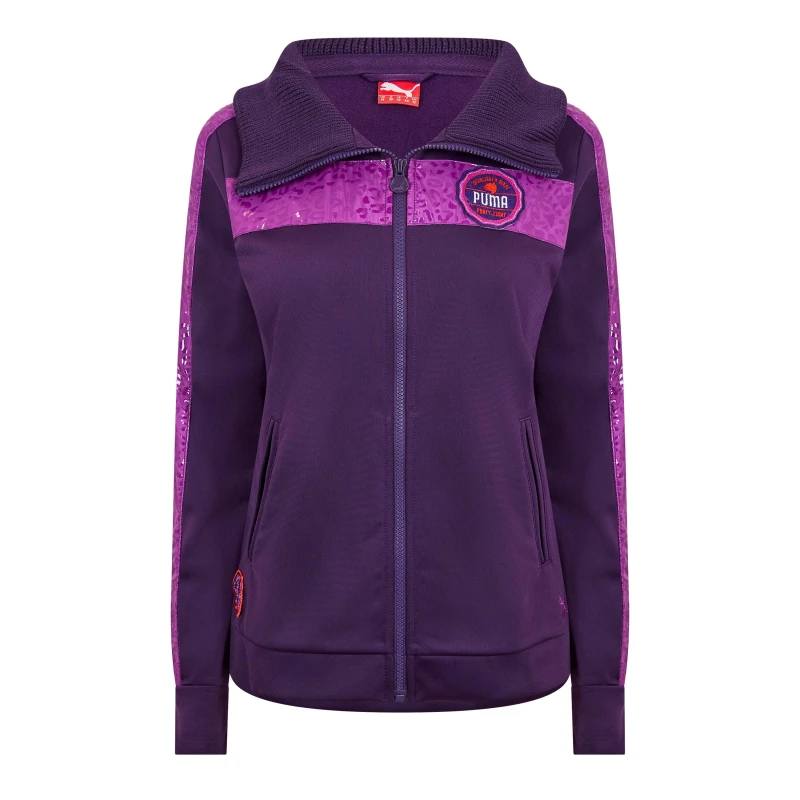 Image of Puma (13) Fabric Track Jacket Womens Purple female 8 (XS)