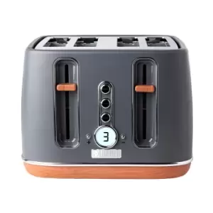 Image of Haden Dorchester 4 Slice Wide 2 Slice Toaster 201317 in Pebble Grey