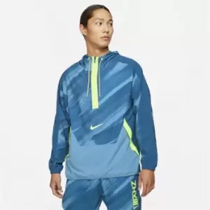Image of Nike Dri-FIT Sport Clash Mens Woven Hooded Training Jacket - Blue