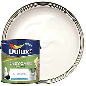 Image of Dulux Easycare Kitchen Pure Brilliant White Matt Emulsion Paint 2.5L