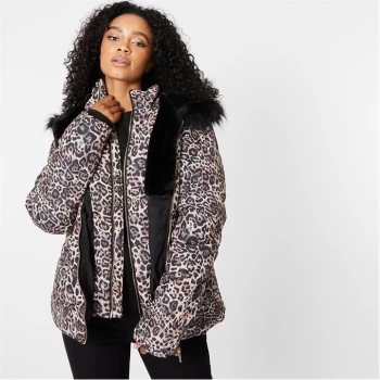 Image of Biba BIBA Leopard Print Luxe Puffer Coat - Leopard