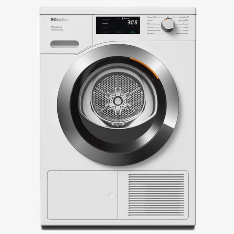 Image of Miele TEH785WP 9KG Heat Pump Condenser Tumble Dryer - White TEH785WP