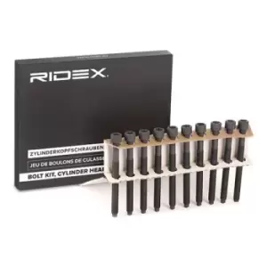 Image of RIDEX Cylinder Head Bolt Kit VW,AUDI,SKODA 1217B0026 06D103385Dx10 Bolt Kit, cylinder head
