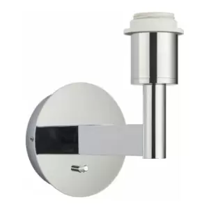 Image of Loops - Indoor Wall Light Fitting - Polished Chrome - Round Wall Plate - Modern Sconce