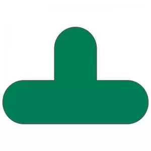 Image of Floor Signals - T - H.200 x W.300 - Pack of 50 - Green