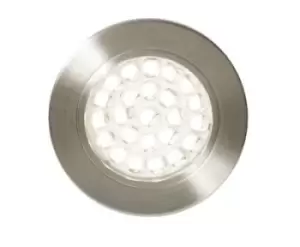 Image of Forum Lighting 1.5W Culina Pozza LED Recessed Under Cabinet Light Brushed Satin Nickel 4000K - CUL-21624