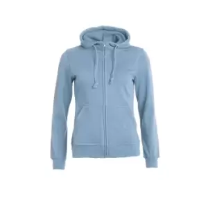 Image of Clique Womens/Ladies Plain Full Zip Hoodie (XL) (Light Blue)