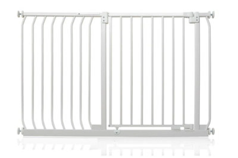 Image of Safetots Elite Pressure Safety Gate, 125Cm - 134Cm, Matt White, Pressure Fit Stair Gate