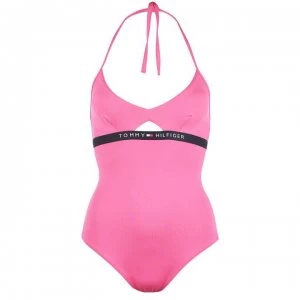 Image of Tommy Bodywear Tommy Cut Out Band Swimsuit - Shocking Pink