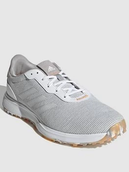 Image of adidas Golf S2G Spikeless Shoes - Grey/White/Orange, Size 8, Men