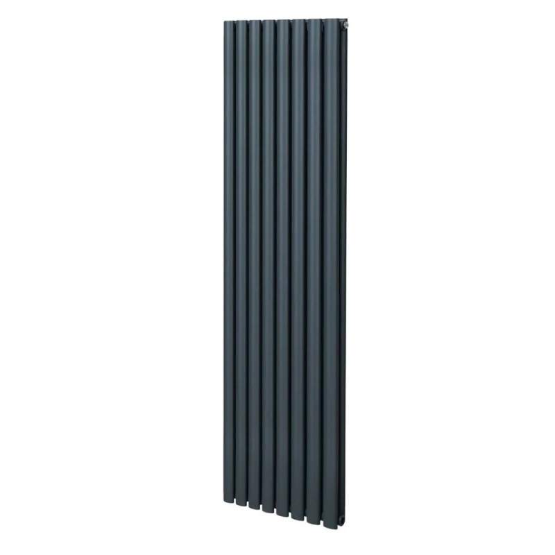 Image of Monstershop Oval Column Radiator - 1800Mm X 480Mm - Anthracite Grey 213040