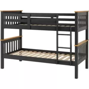 Image of Neptune 3ft Bunk Bed in Grey and Oak Effect Finish 2 Man Delivery