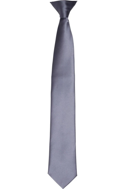Image of Premier Premier Satin Tie in Dark Grey Dark Grey One Size Unisex 5063470360550
