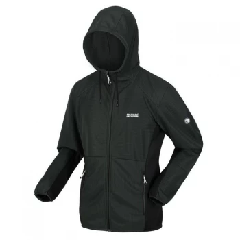 Image of Regatta Terota Full Zip Ribbed Fleece Hoddie - DpForest/Blk