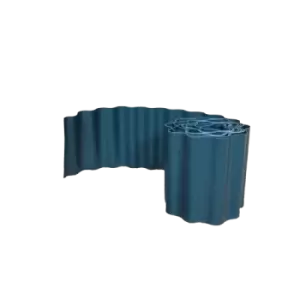 Image of 12cm x 6m Plastic Corrugated Lawn Garden Edging Border in Green