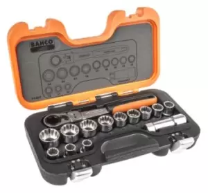 Image of Bahco S140T 14 Piece Socket Set, 3/4 in Square Drive