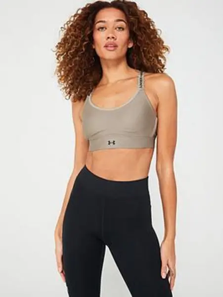 Image of Under Armour Womens Training Infinity Mid Support Sports Bra A-C Cup - Khaki
