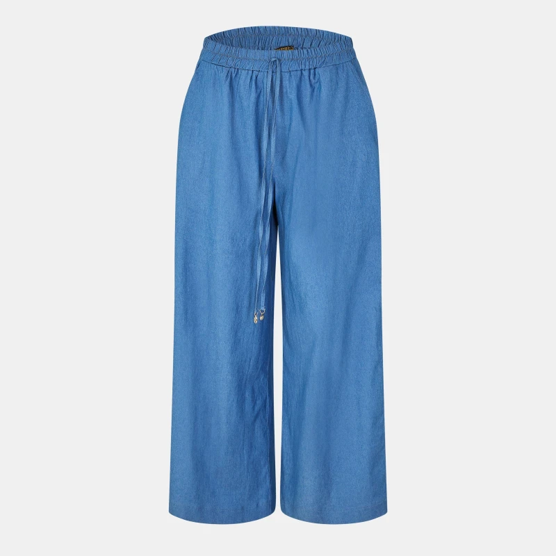 Image of Biba Womens Wide Leg Trousers Chambray female 8 (XS)