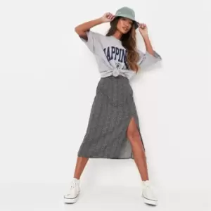 Image of Missguided Tall Split Midaxi Skirt - Black