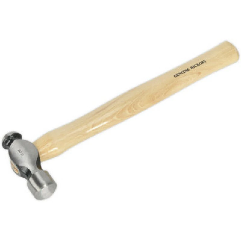 Image of Loops 1lb Ball Pein Pin Hammer - Hickory Wooden Shaft - Drop Forged Steel Head Metallics