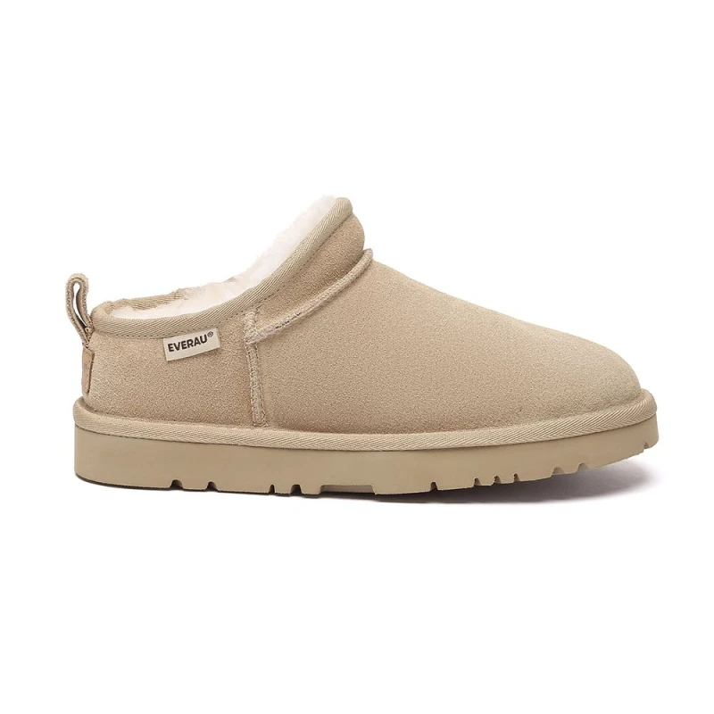 Image of EverAu Australia Womens Real Sheepskin Women Quail Classic Ultra Mini Boots with EVA Sole in Light Sand Size: 4 Light Sand Female 4