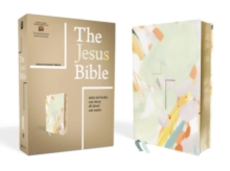 Image of The Jesus Bible Artist Edition, ESV, Leathersoft, Multi-color/Teal. Leather / fine binding. By Zondervan Books