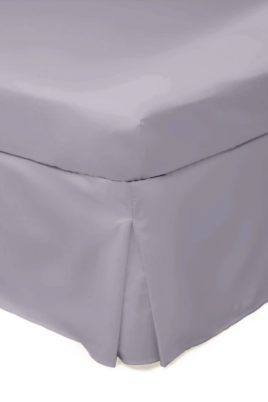 Image of Belledorm Easy Care 200 Thread Count Cotton Polyester Percale Platform Valance in Pale Lilac Size: King Pale Lilac Unisex King