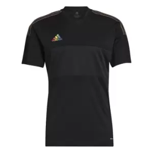 Image of adidas Tiro Pride T Shirt Mens - Black