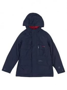 Image of Barbour Boys Deptford Hooded Waterproof Jacket - Navy