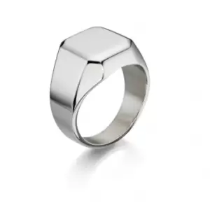 Image of Fred Bennett Stainless Steel Large Plain Signet Ring R3412