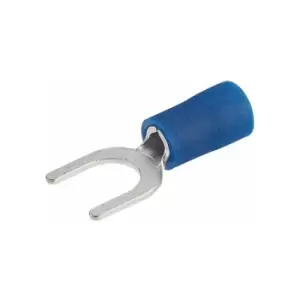 Image of Blue 6mm Fork Terminal Pack of 100 - Truconnect
