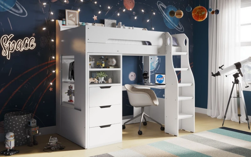 Image of Flair Cosmic Storage Sleeper Bed White