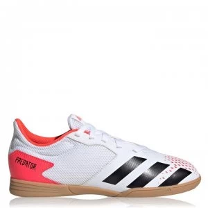 Image of adidas Predator Sala 20.4 Childrens Indoor Football Trainers - White/Black