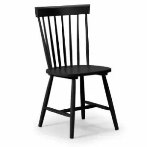 Image of Julian Bowen Set Of 4 Torino Black Chairs